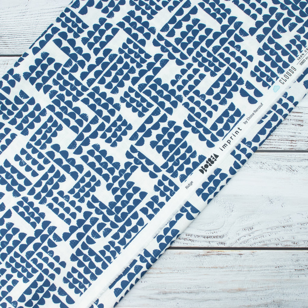 Cloud9 Fabrics - Imprint - Ridge blue - Eloise Renouf