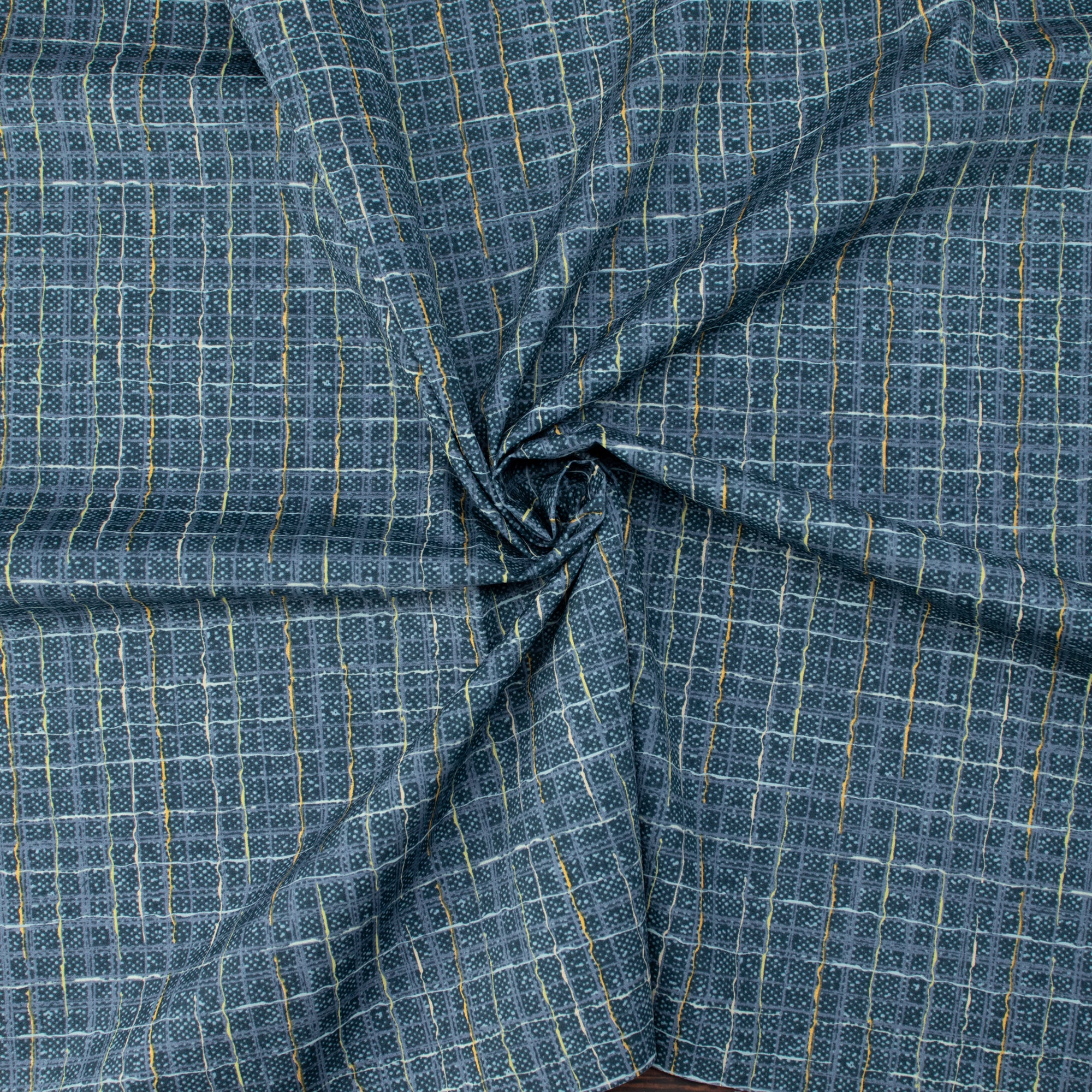 Art Gallery Fabrics - Checkered Elements - Tweed Indigo