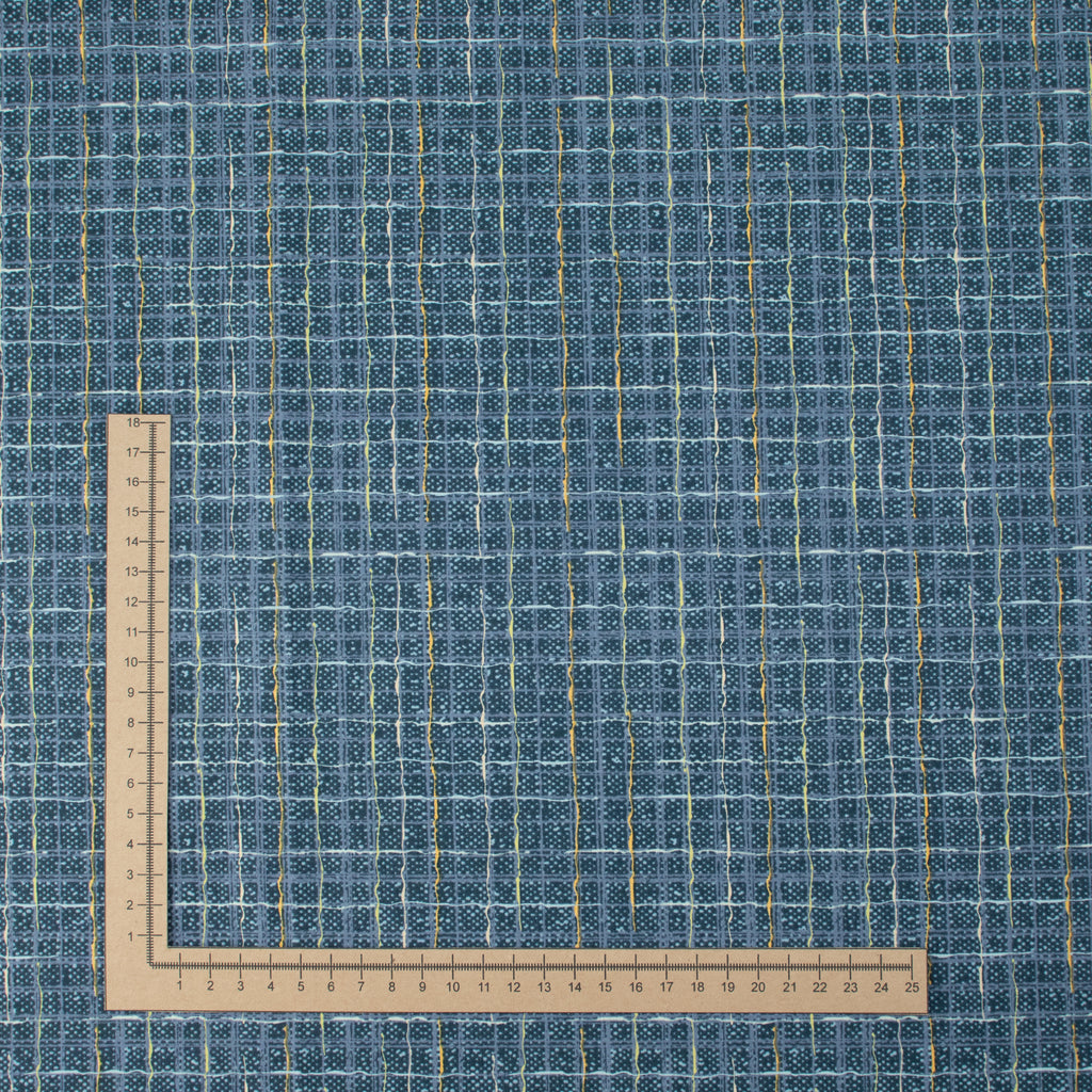 Art Gallery Fabrics - Checkered Elements - Tweed Indigo
