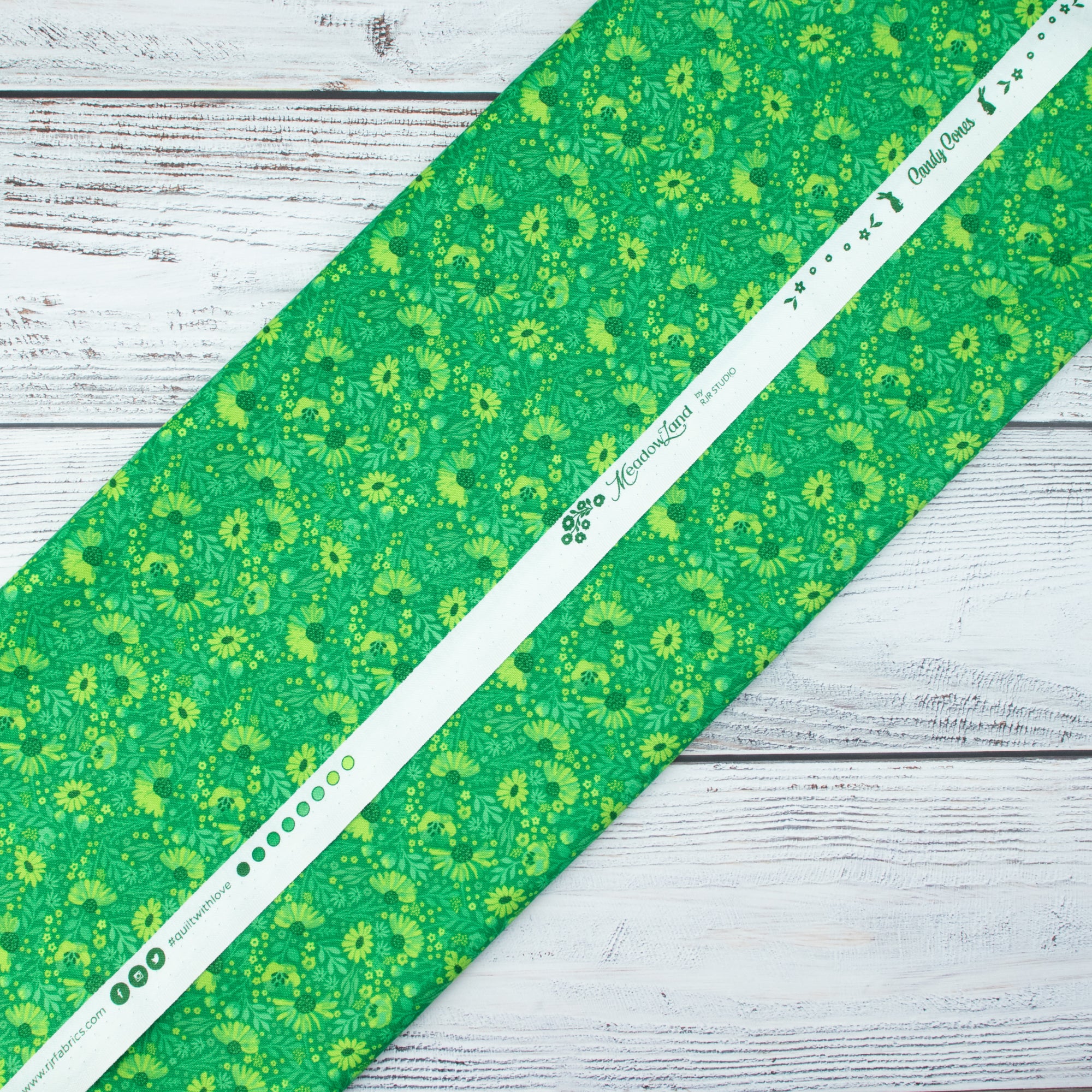 RJR Fabrics - Meadow Land - Candy Cones - Kelly green