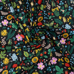 Cotton and Steel - Curio - Black Metallic Fabric - Rifle Paper Co.