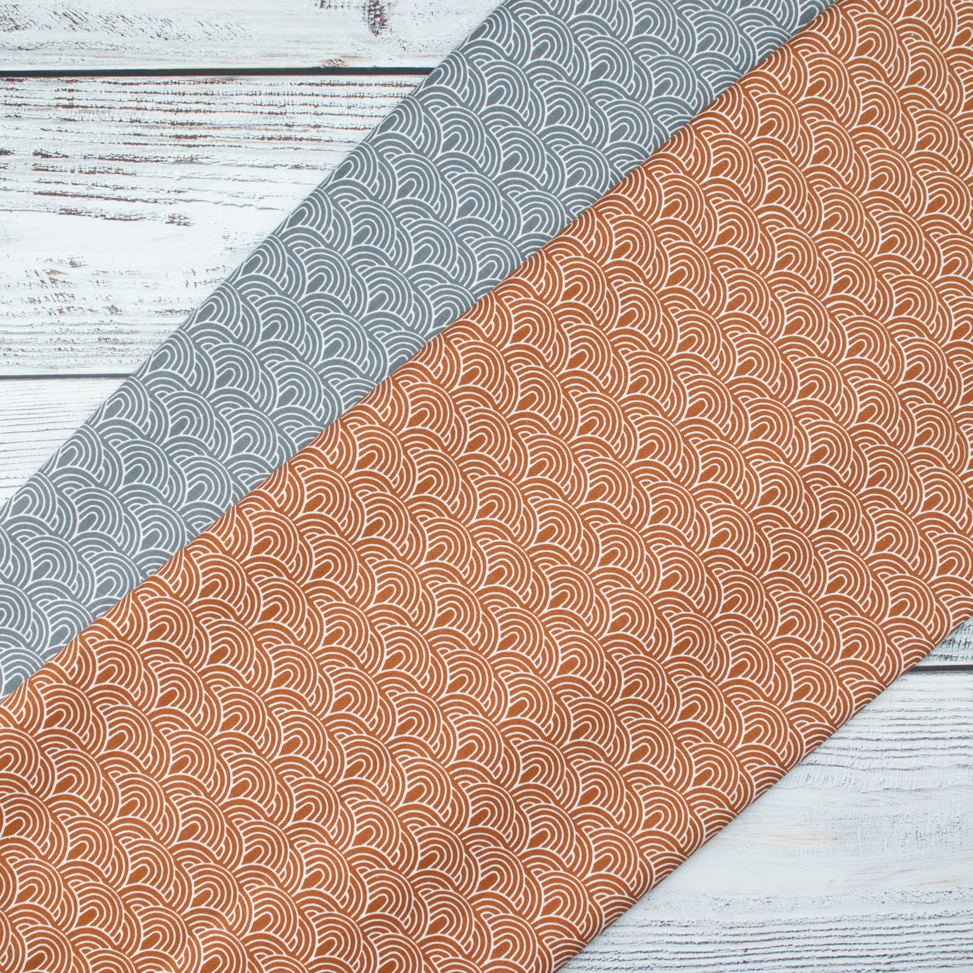 Cotton and Steel - A day Away - Double Arches - Gray Cloud Fabric - Renee Fly