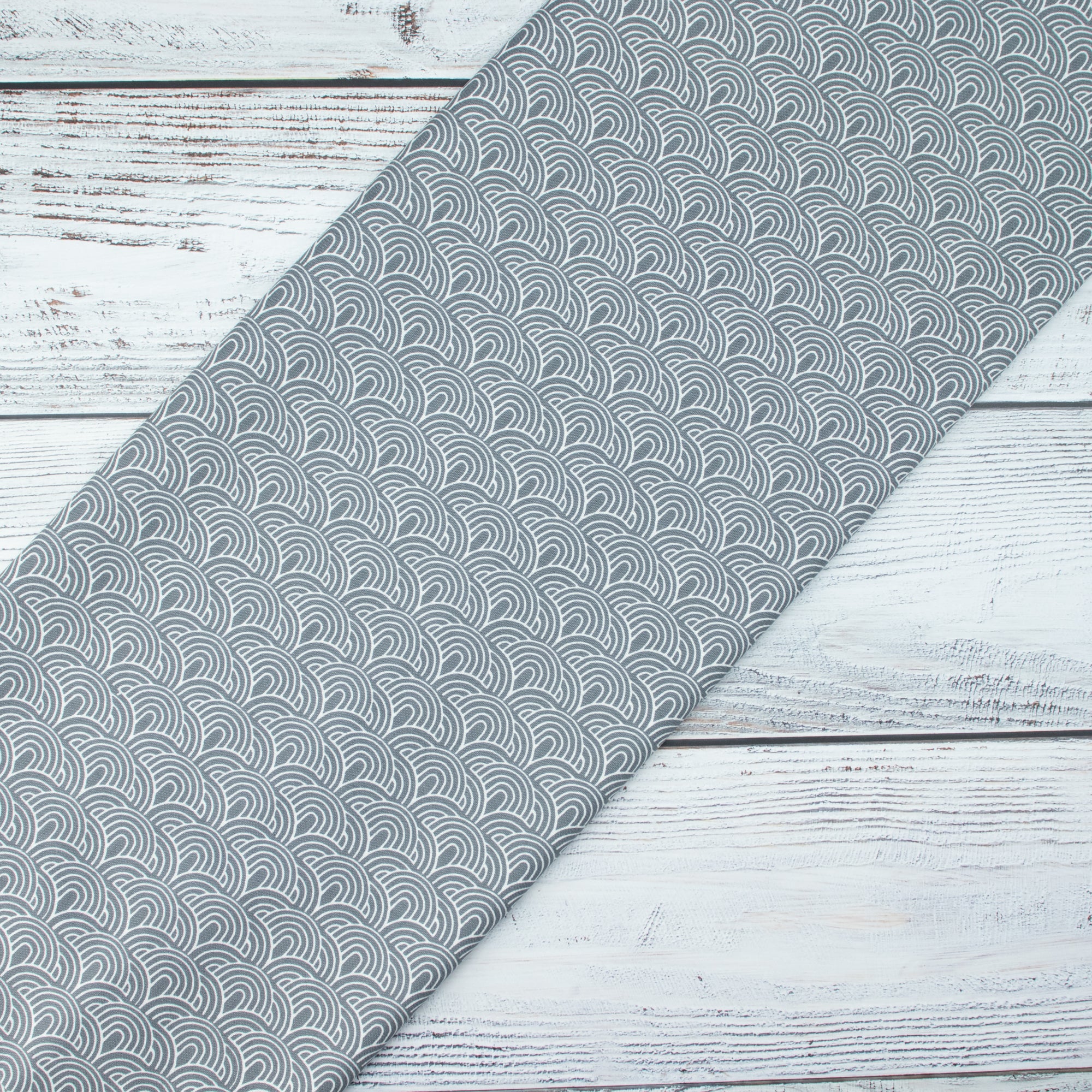 Cotton and Steel - A day Away - Double Arches - Gray Cloud Fabric - Renee Fly