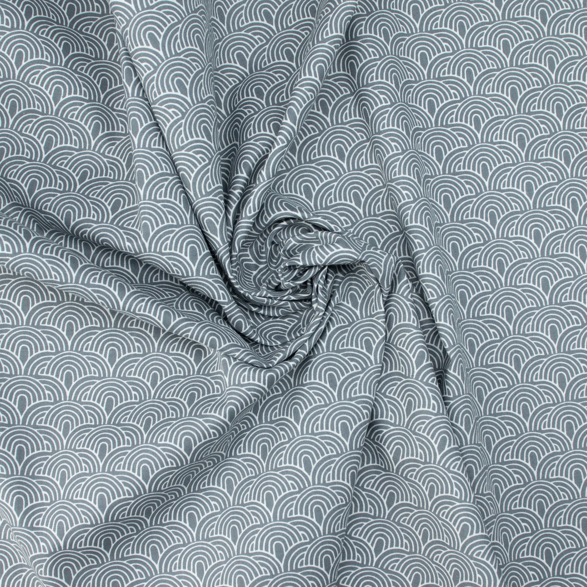 Cotton and Steel - A day Away - Double Arches - Gray Cloud Fabric - Renee Fly