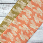 Cotton and Steel - Twin Hills - Barn Owl - Leaf Unbleached Canvas Fabric - Ash Cascade