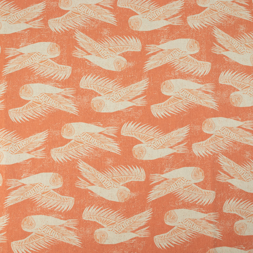 Cotton and Steel - Twin Hills - Barn Owl - Berry Unbleached Canvas Fabric - Ash Cascade