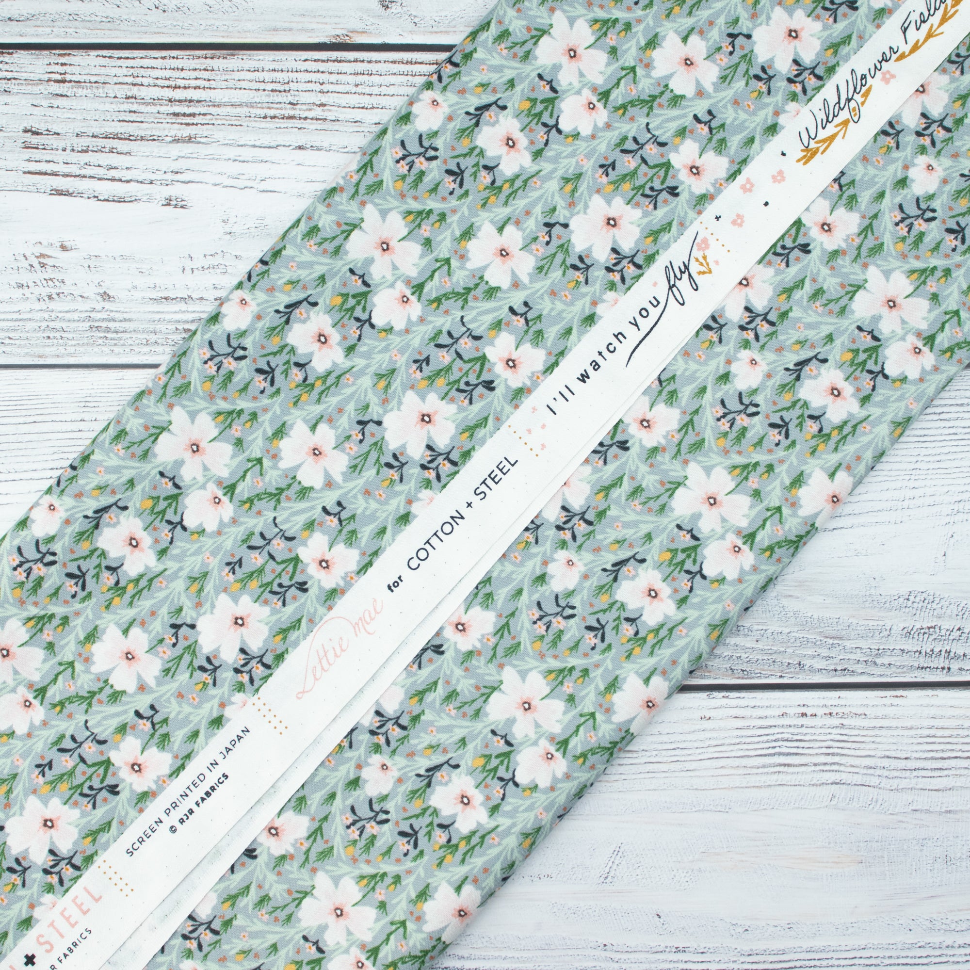 Cotton and Steel - I'll watch you fly - Wildflower field - Country Breeze Fabric- Lettie Mae