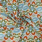 Cotton and Steel - Ladybug Lane - Garden Wald - azure - On the Mark Designs