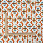 Cotton and Steel - Ladybug Lane - Flower Burst - Rust - On the Mark Designs