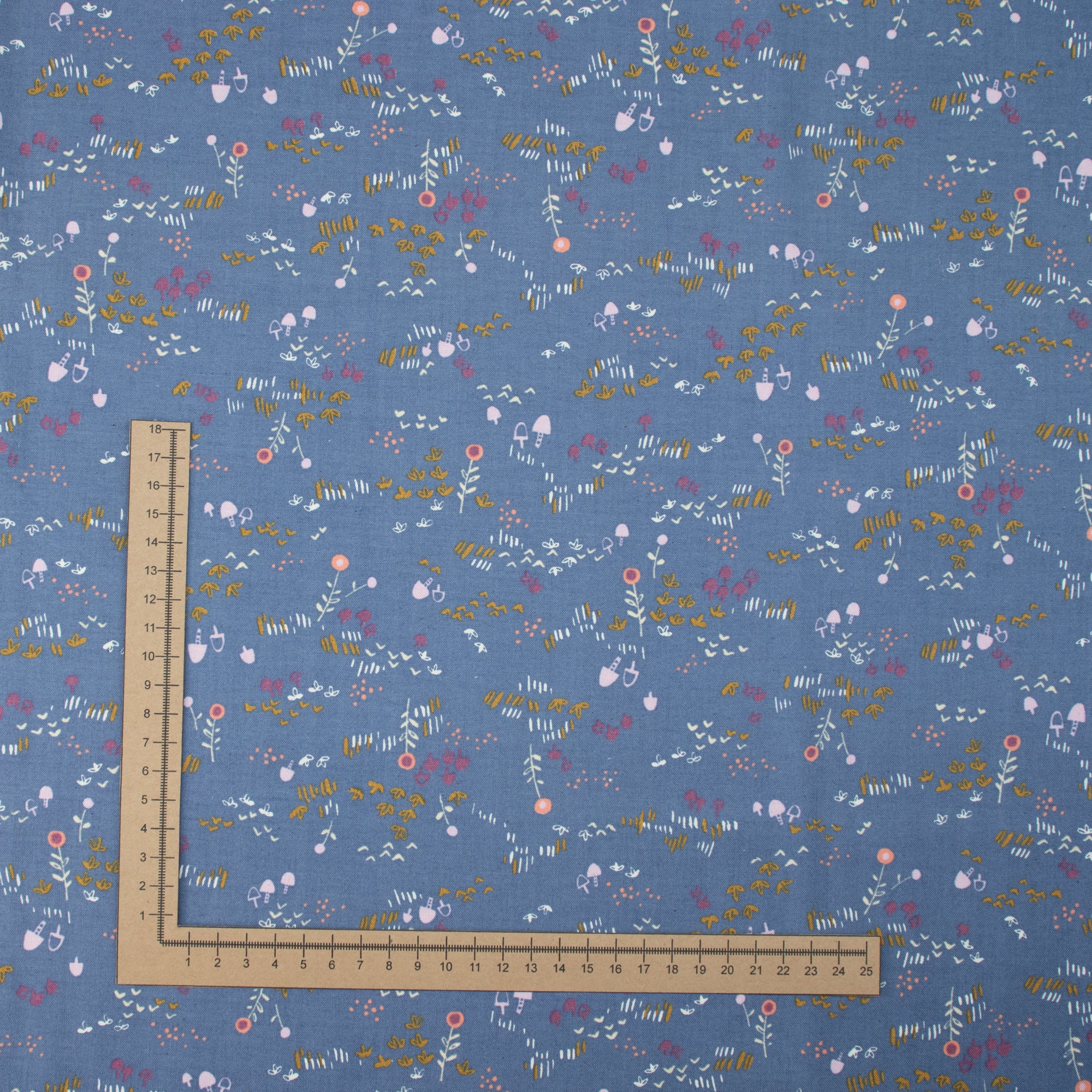 Cotton and Steel - Omatsuri Nakama - Mori No Tomodachi - Nohara - Blue Indigo Unbleached Fabric