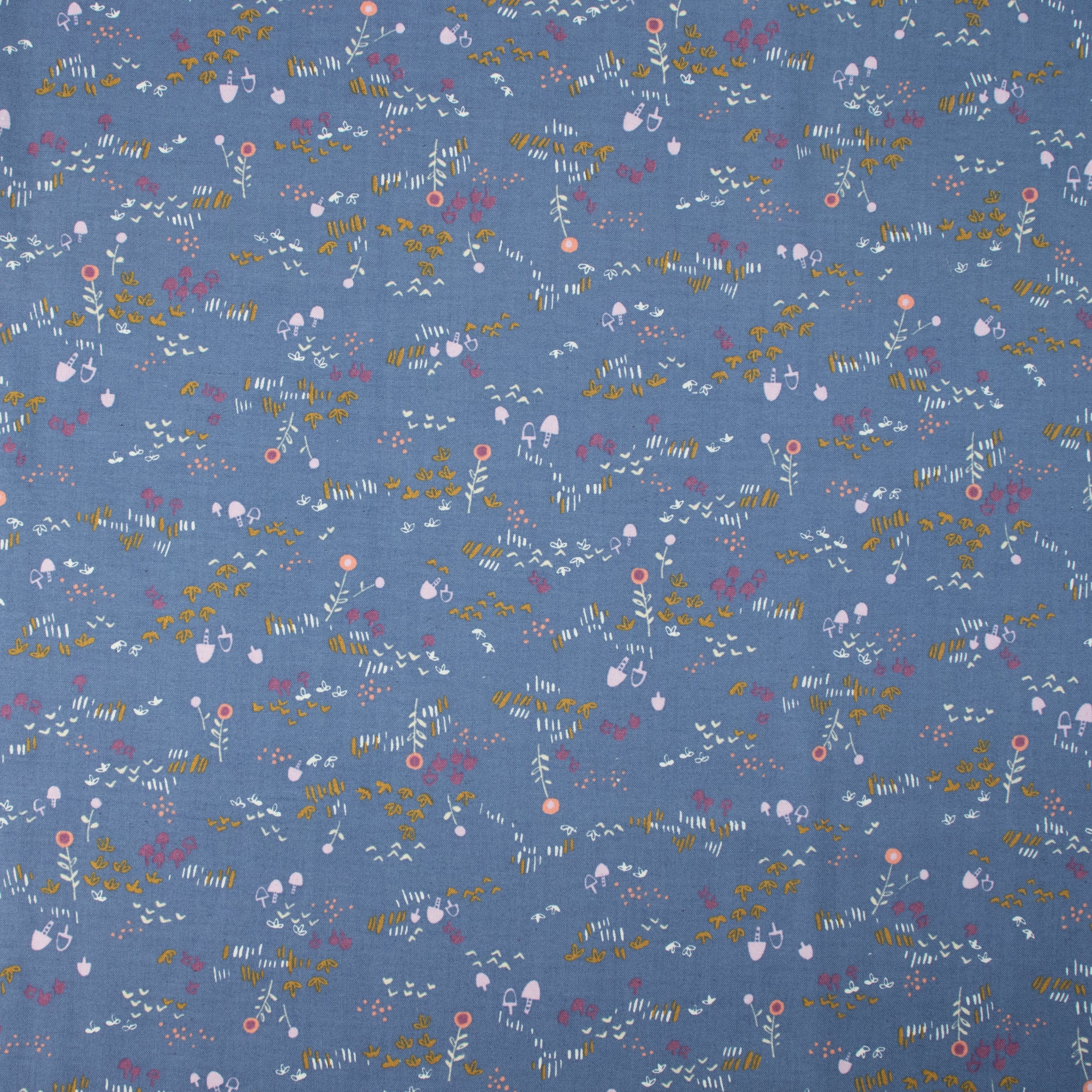 Cotton and Steel - Omatsuri Nakama - Mori No Tomodachi - Nohara - Blue Indigo Unbleached Fabric