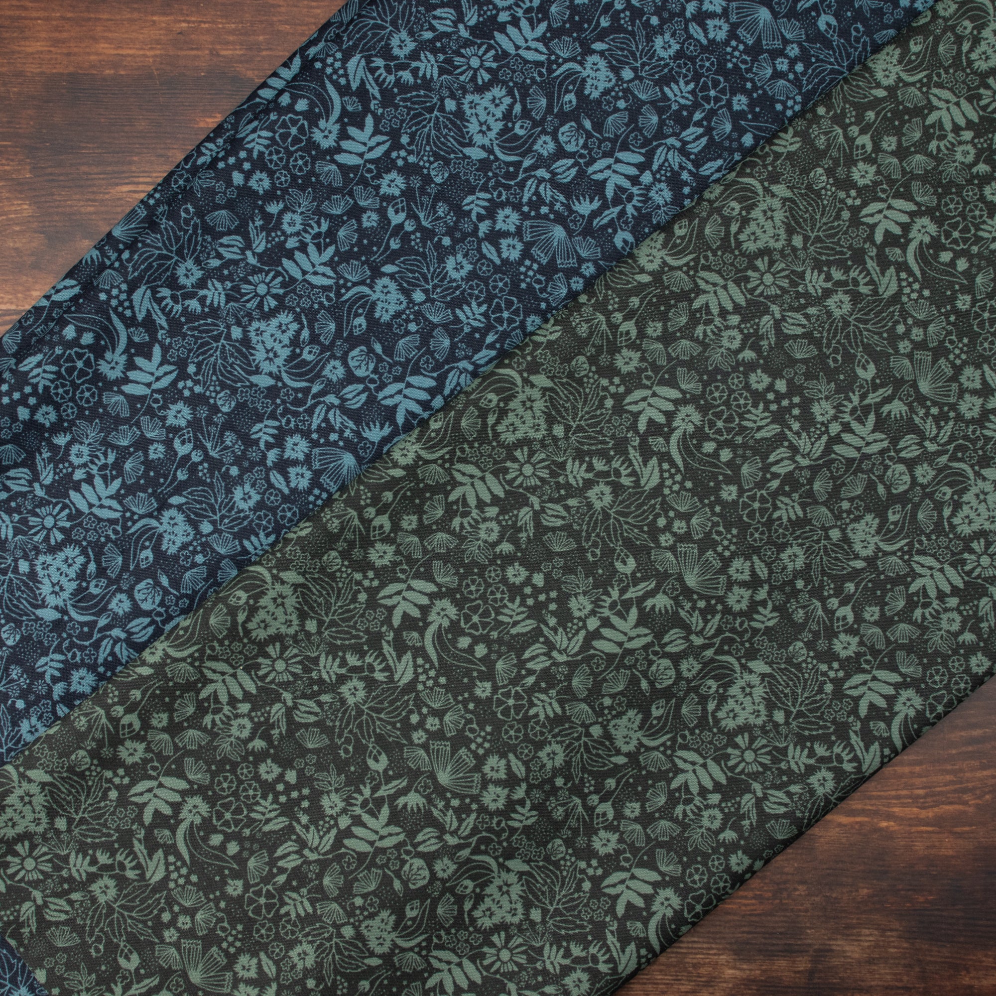 Cotton and Steel - Scout Lake - Overgrown - Evergreen Fabric - Ash Cascade