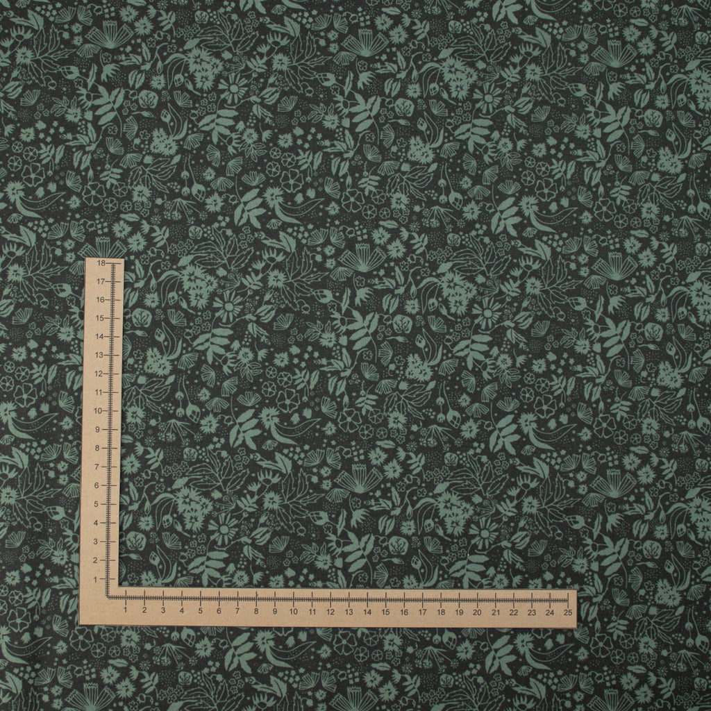 Cotton and Steel - Scout Lake - Overgrown - Evergreen Fabric - Ash Cascade