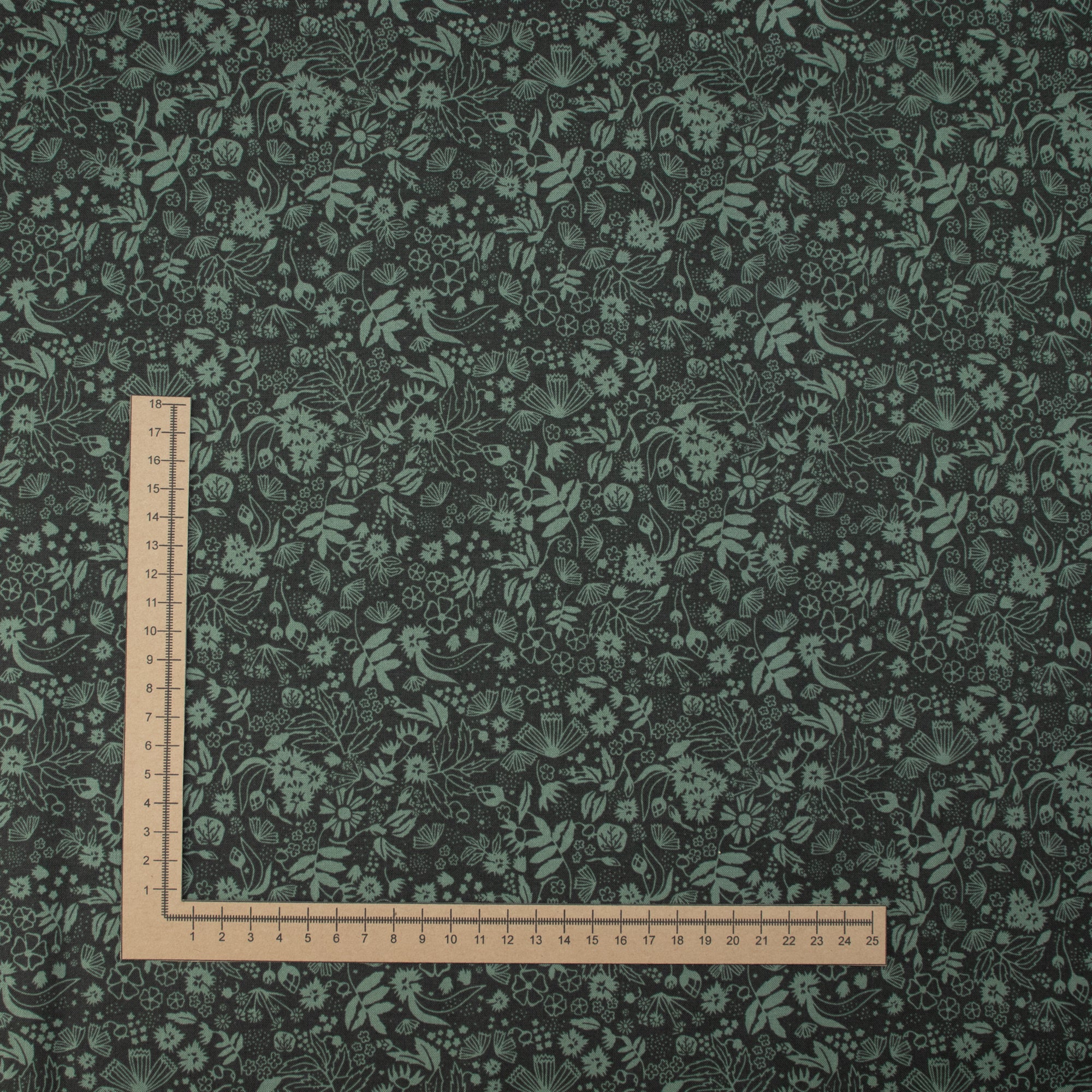 Cotton and Steel - Scout Lake - Overgrown - Evergreen Fabric - Ash Cascade