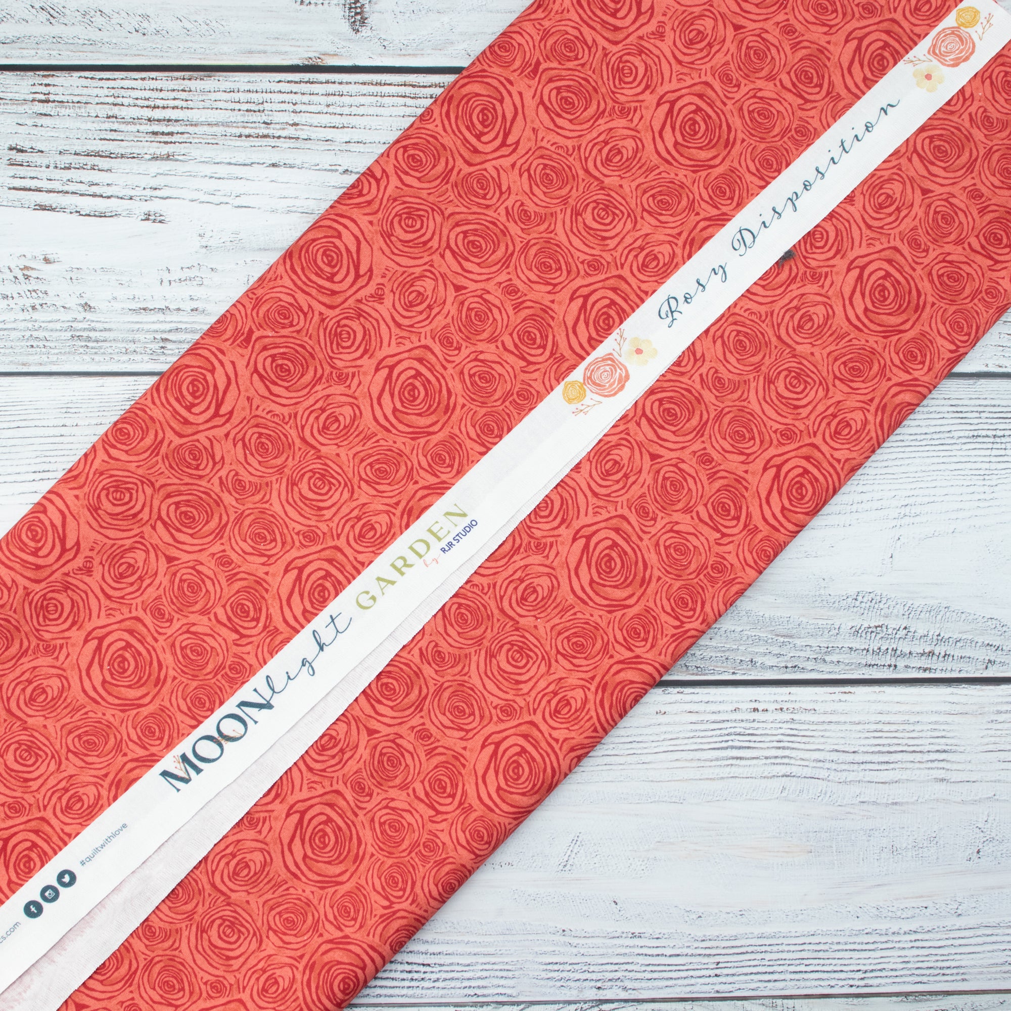 RJR Fabrics - Moonlight Garden - Rosy Disposition - Pop Red