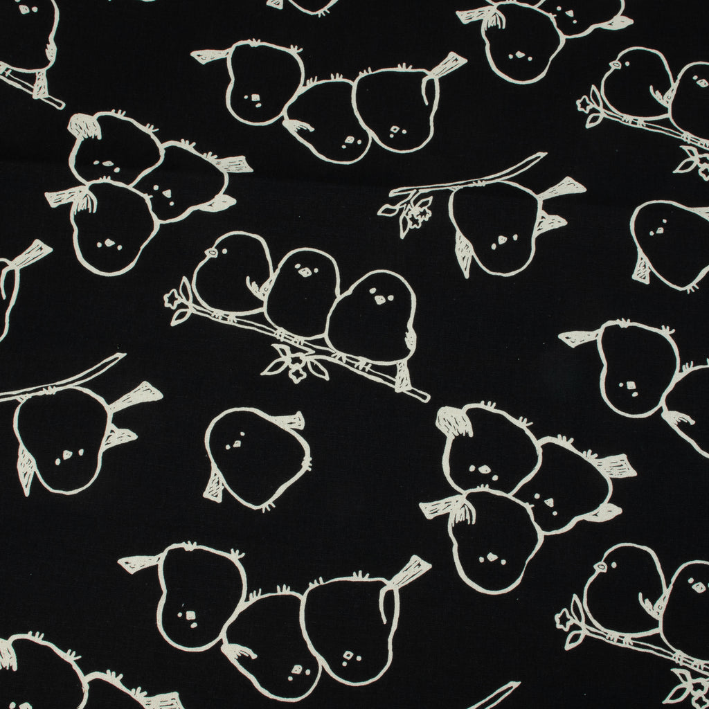 Simply Animal Birds Canvas – Schwarz - Kokka