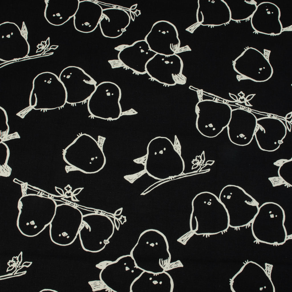 Simply Animal Birds Canvas – Schwarz - Kokka