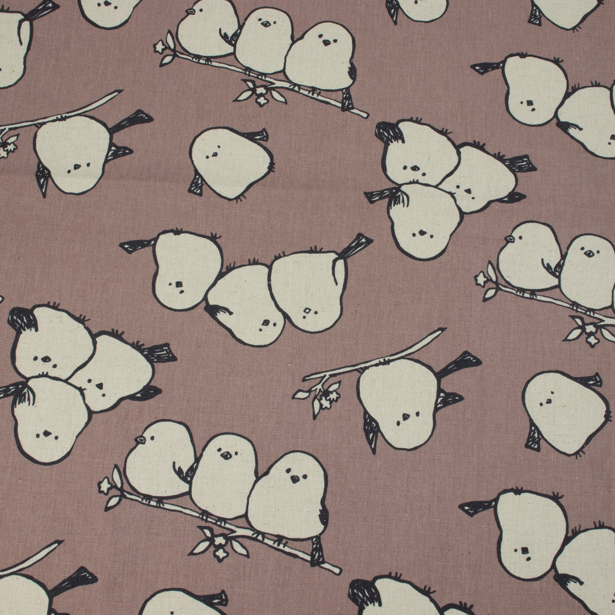 Simply Animal Birds Canvas – Mauve - Kokka