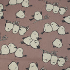 Simply Animal Birds Canvas – Mauve - Kokka