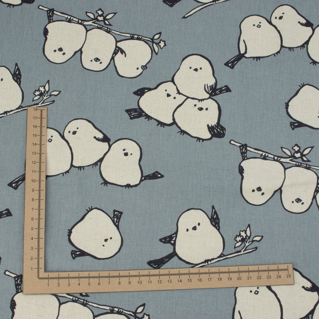 Simply Animal Birds Canvas – Graublau - Kokka