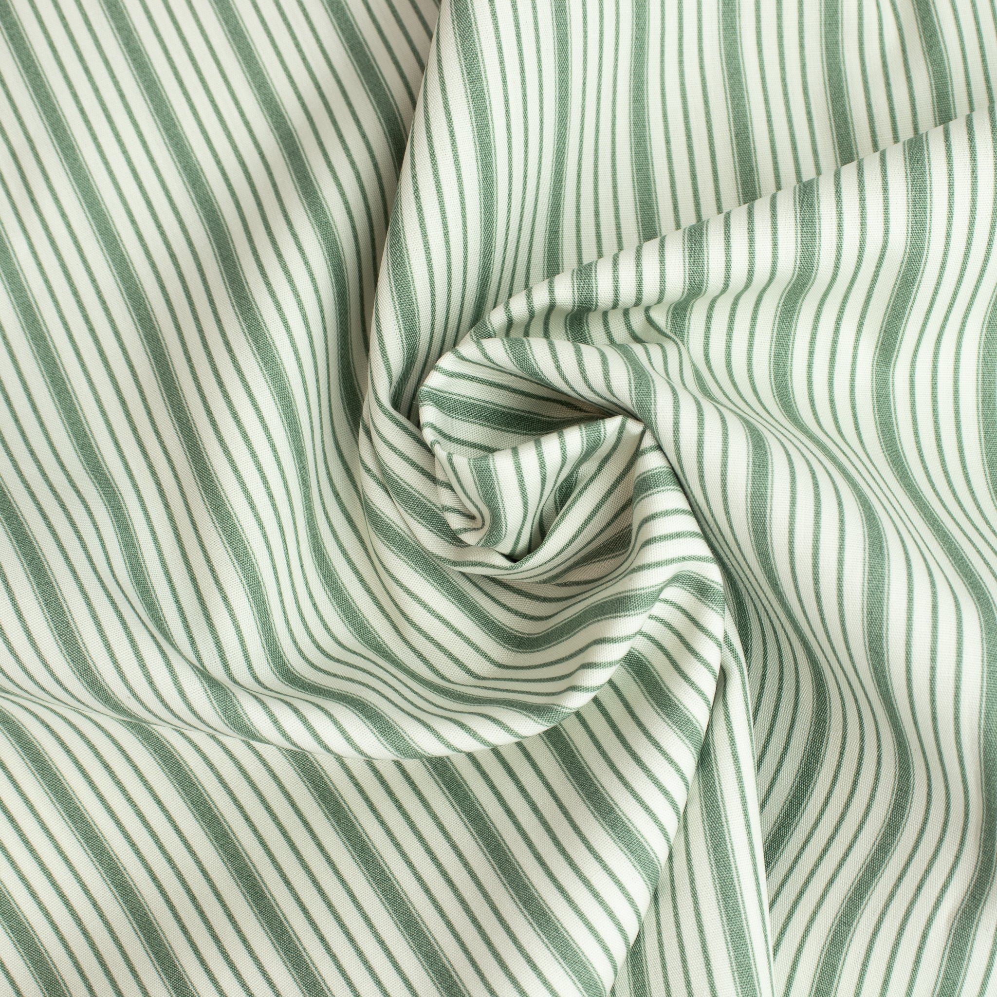 Art Gallery Fabrics Spruce – Timeless Ticking Sage | Streifenstoff in Salbeigrün