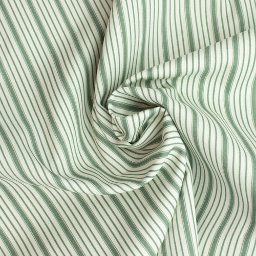 Art Gallery Fabrics Spruce – Timeless Ticking Sage | Streifenstoff in Salbeigrün