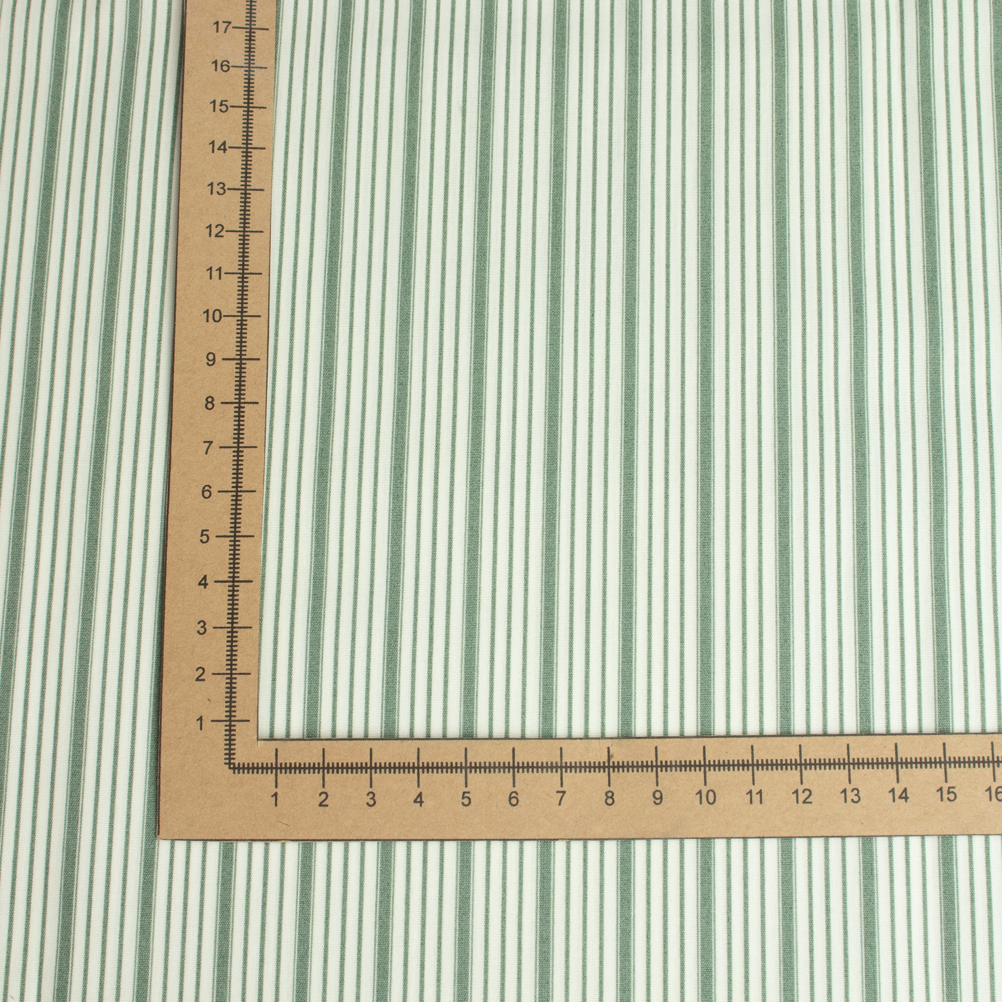 Art Gallery Fabrics Spruce – Timeless Ticking Sage | Streifenstoff in Salbeigrün