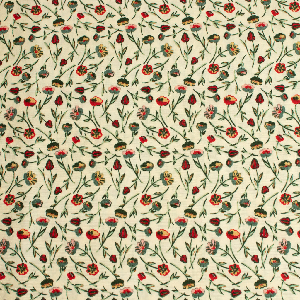 Art Gallery Fabrics Spruce – Tulip Time Wintertide | Zarter Baumwollstoff mit floralen Streublumen