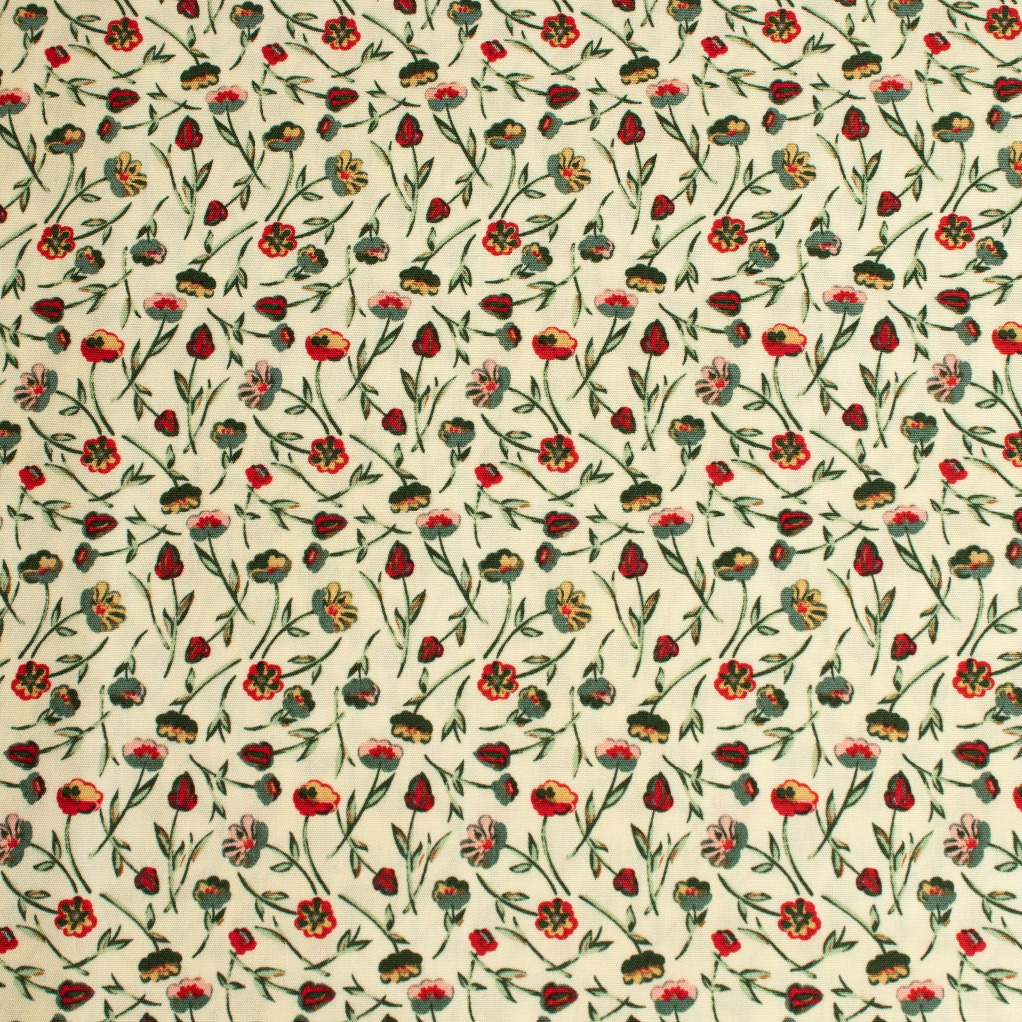 Art Gallery Fabrics Spruce – Tulip Time Wintertide | Zarter Baumwollstoff mit floralen Streublumen