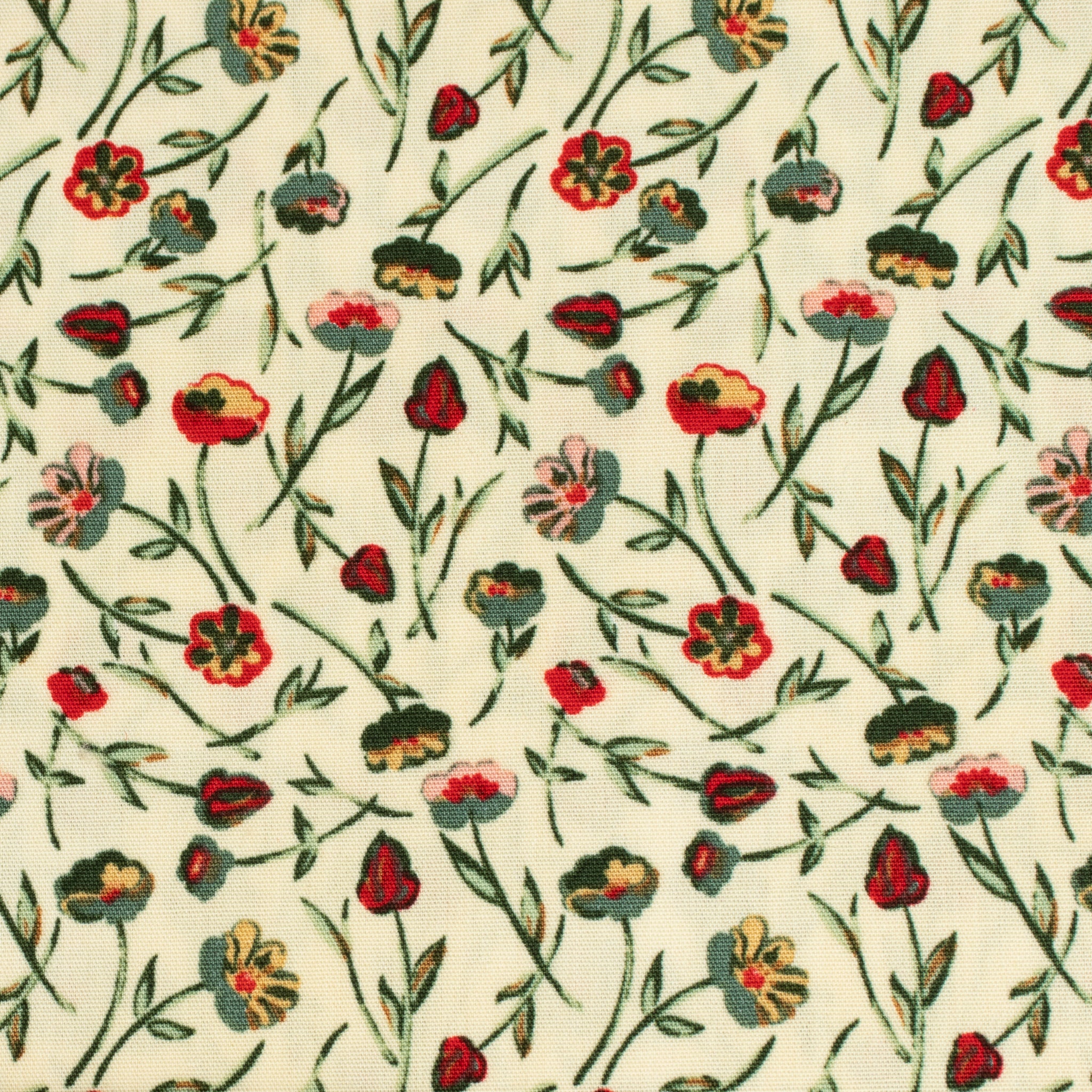 Art Gallery Fabrics Spruce – Tulip Time Wintertide | Zarter Baumwollstoff mit floralen Streublumen