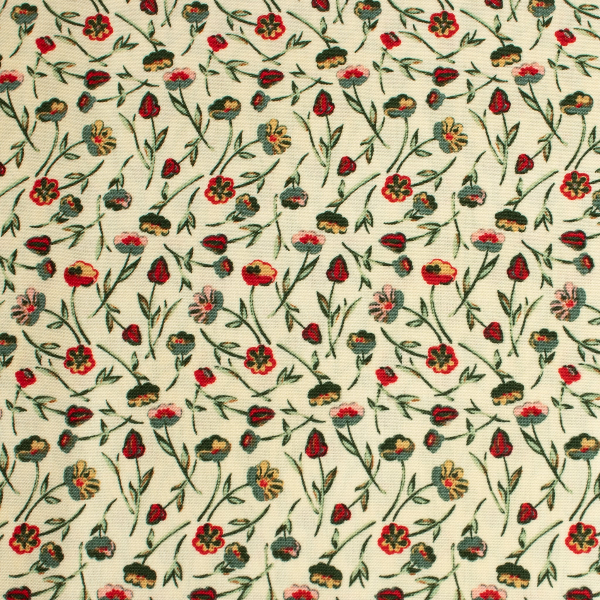 Art Gallery Fabrics Spruce – Tulip Time Wintertide | Zarter Baumwollstoff mit floralen Streublumen