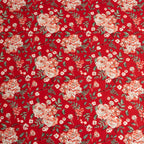 Art Gallery Fabrics Spruce – Floribunda | Floraler Baumwollstoff in warmem Rot