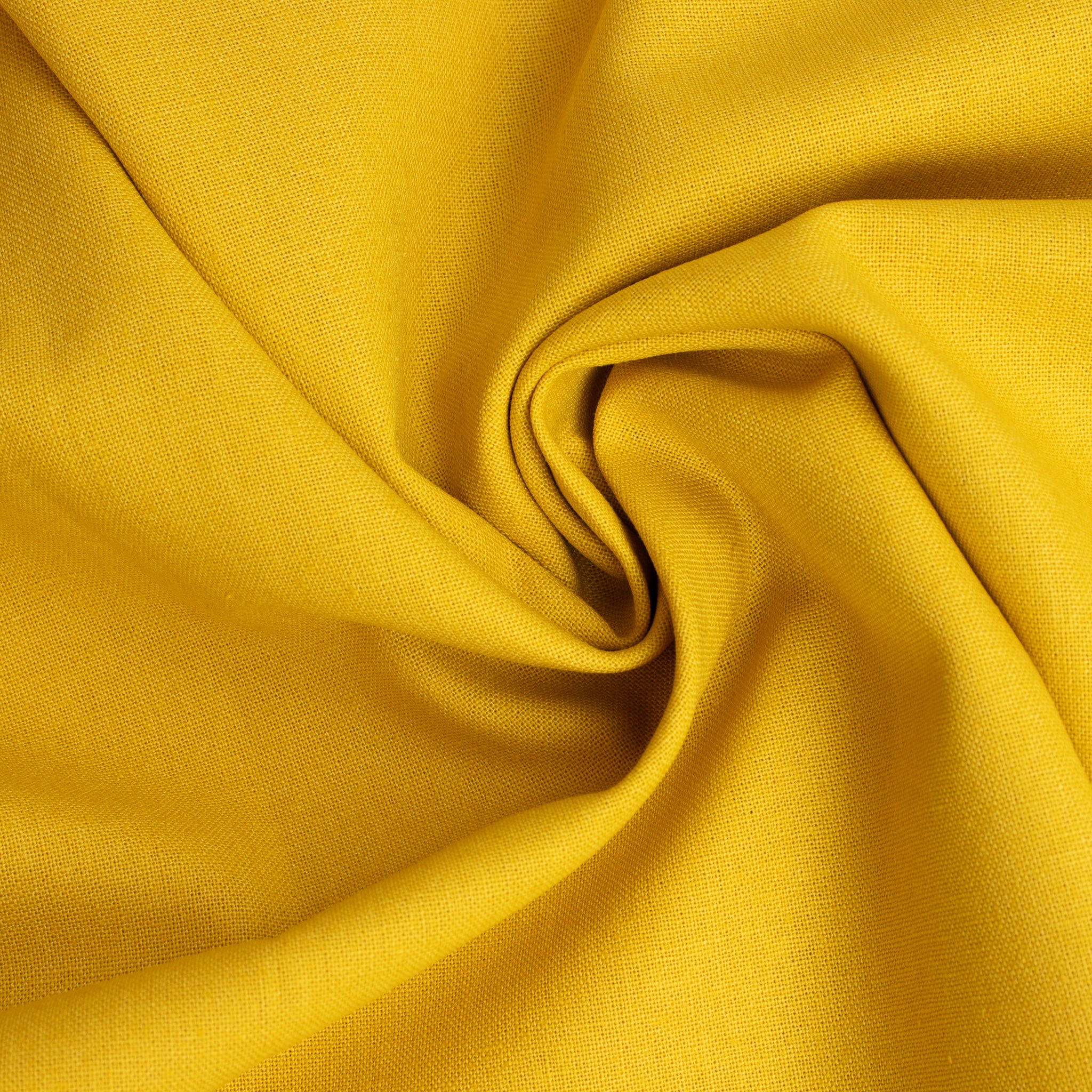 Cotton Linen Stoff Golden Yarrow von Adlico – warmer Baumwoll-Leinen-Mix für kreative Projekte