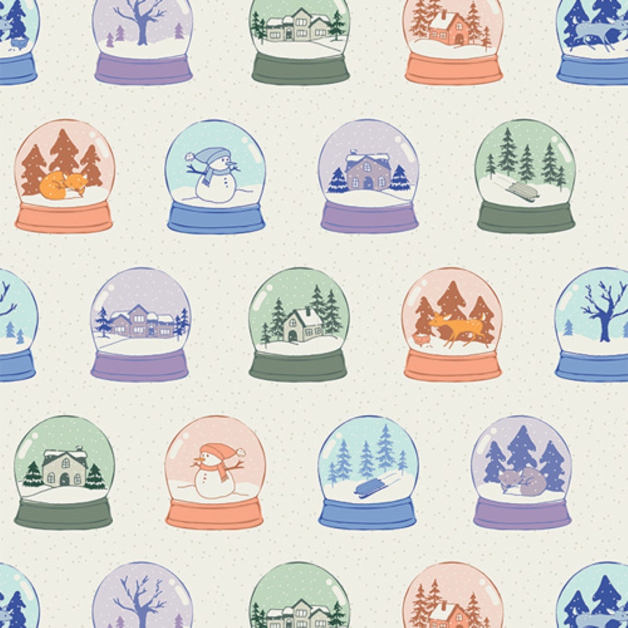 Frost & Fir Snowglobe Scenes – Baumwollstoff | Art Gallery Fabrics