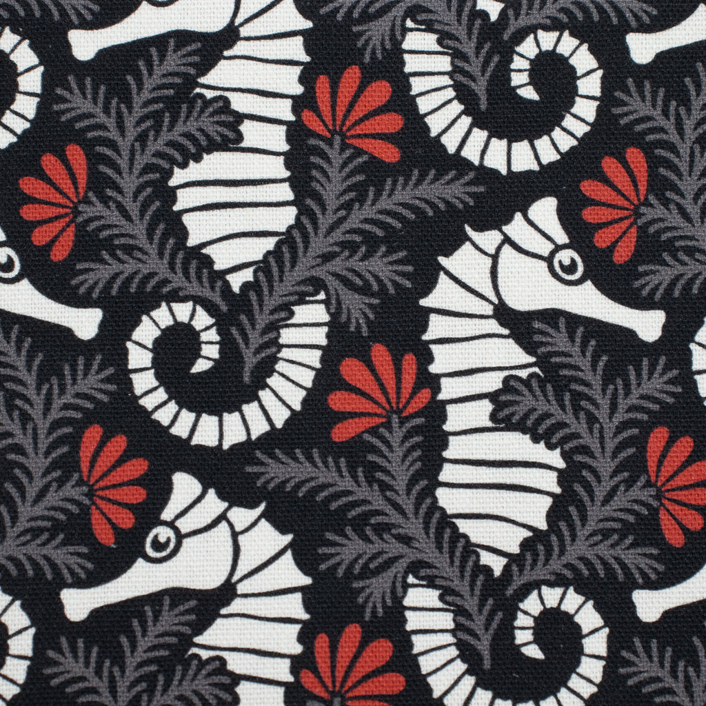 Cloud9 Fabrics - Ocean Motion Canvas - 2278-55 Seehorse Garden - by RouCouCou
