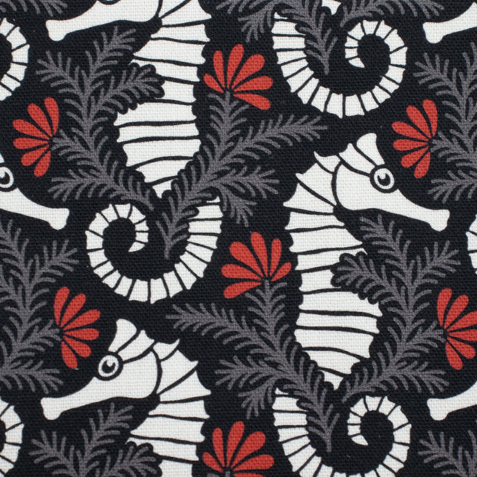 Cloud9 Fabrics - Ocean Motion Canvas - 2278-55 Seehorse Garden - by RouCouCou