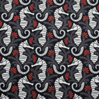 Cloud9 Fabrics - Ocean Motion Canvas - 2278-55 Seehorse Garden - by RouCouCou