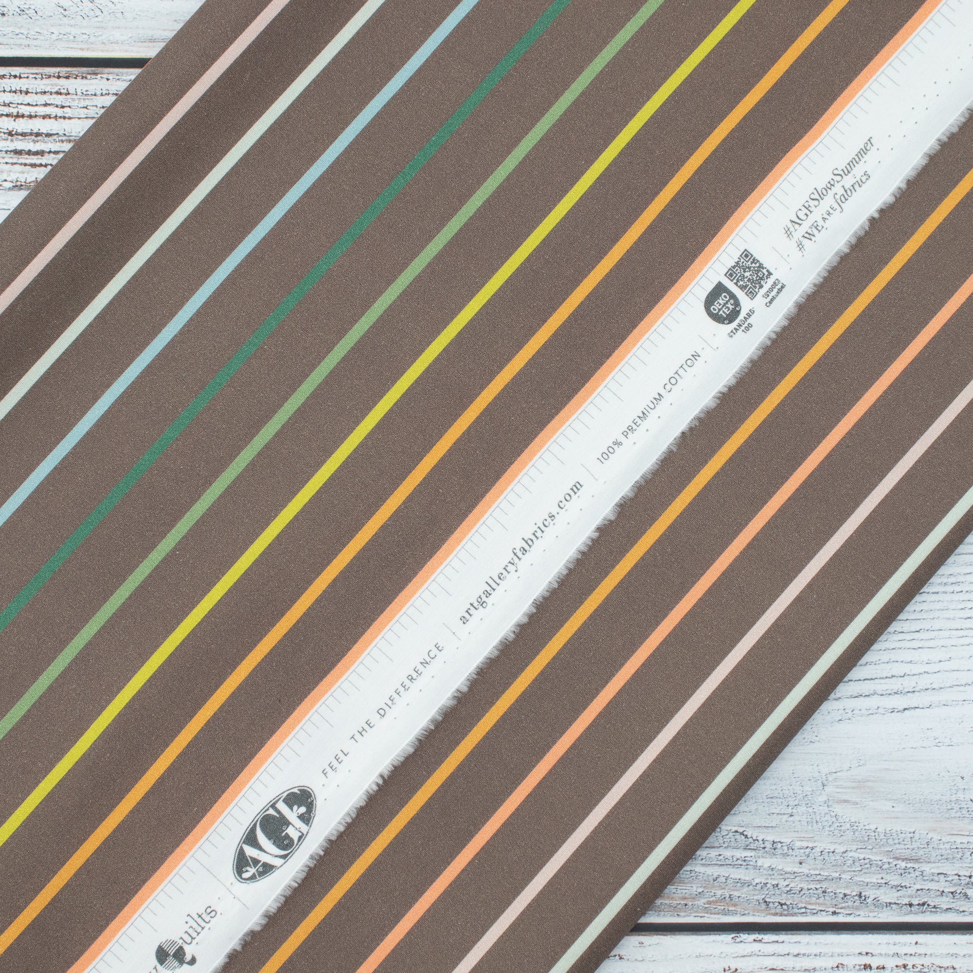 Art Gallery Fabrics - Slow Summer - Tiny Stripe Driftwood - Suzy Quilts