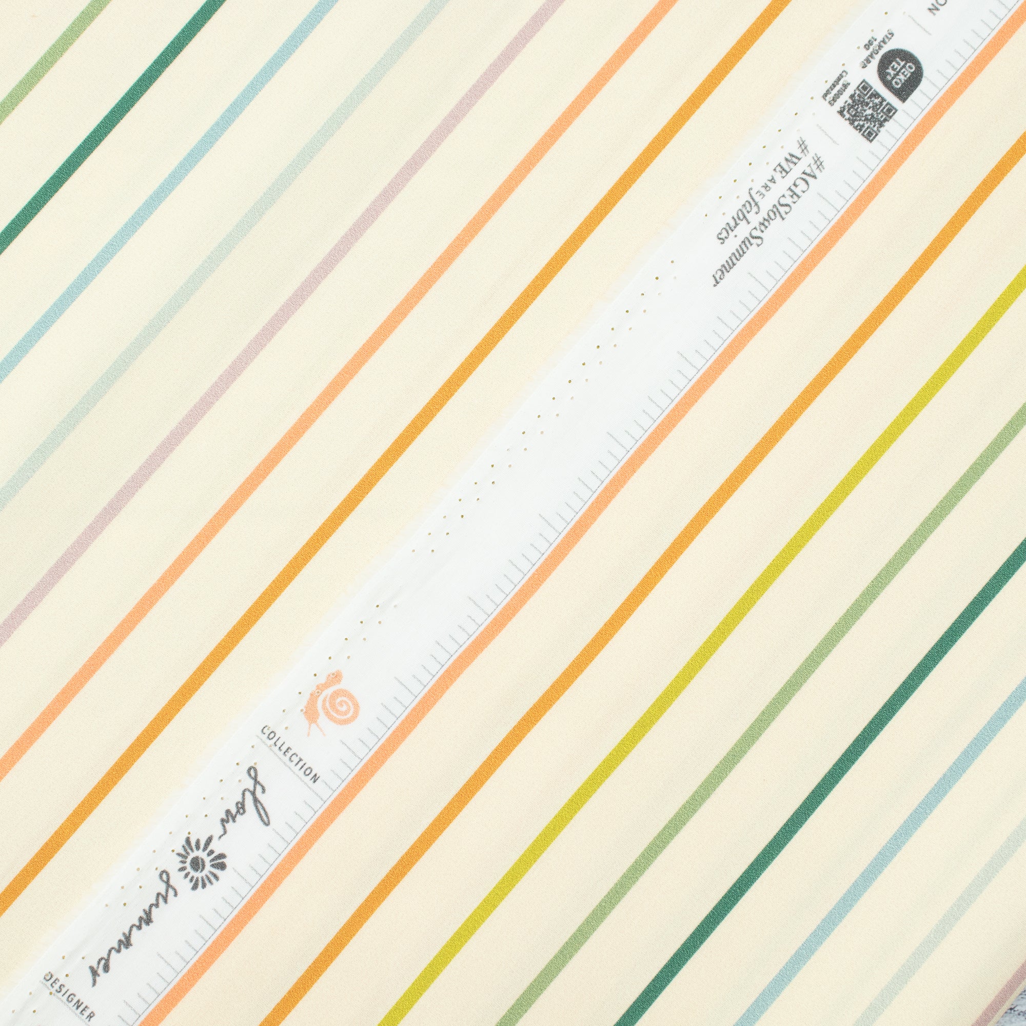 Art Gallery Fabrics - Slow Summer - Tiny Stripe Pearl - Suzy Quilts