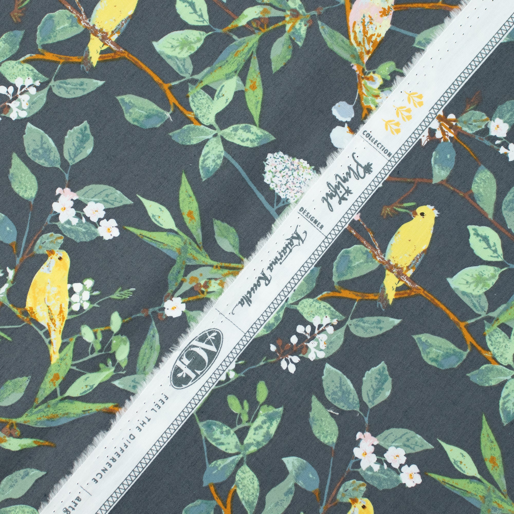 Art Gallery Fabrics - Plentiful - Melodic Plumage Night - Katarina Roccella