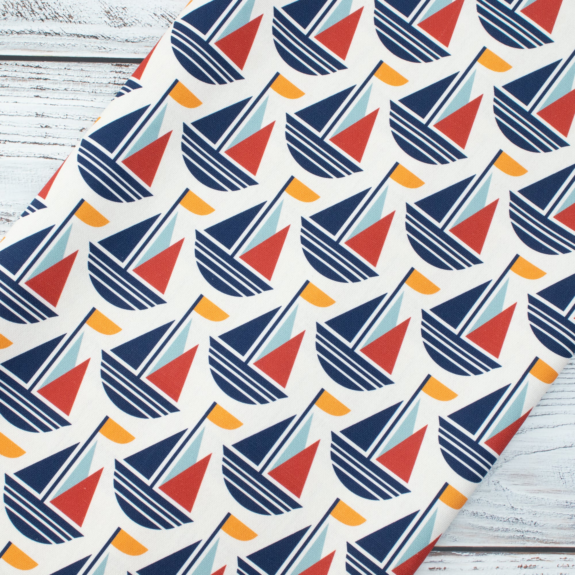 Cloud9 Fabrics - Ocean Motion Canvas - 2278-51 Nautical Sails - by RouCouCou