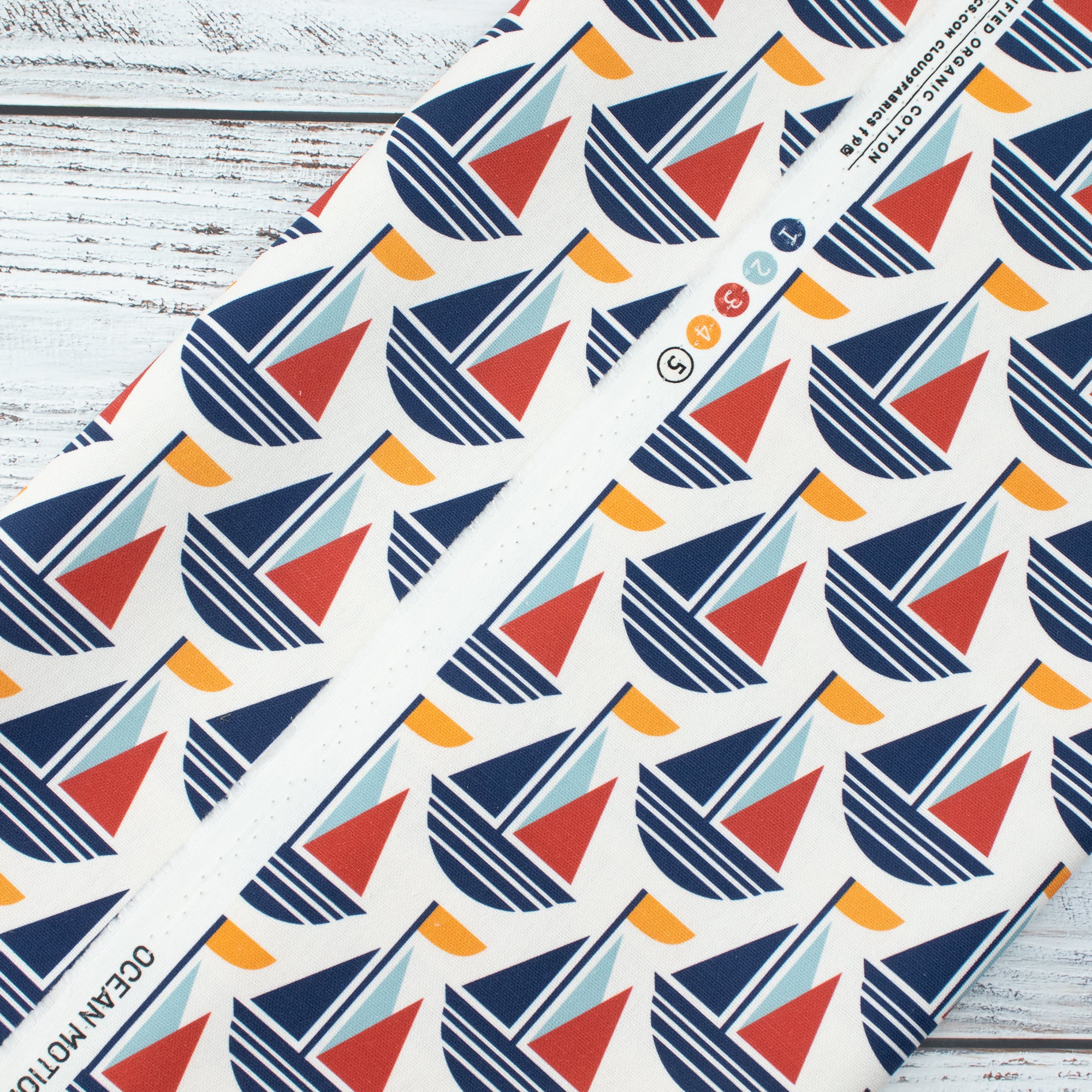 Cloud9 Fabrics - Ocean Motion Canvas - 2278-51 Nautical Sails - by RouCouCou