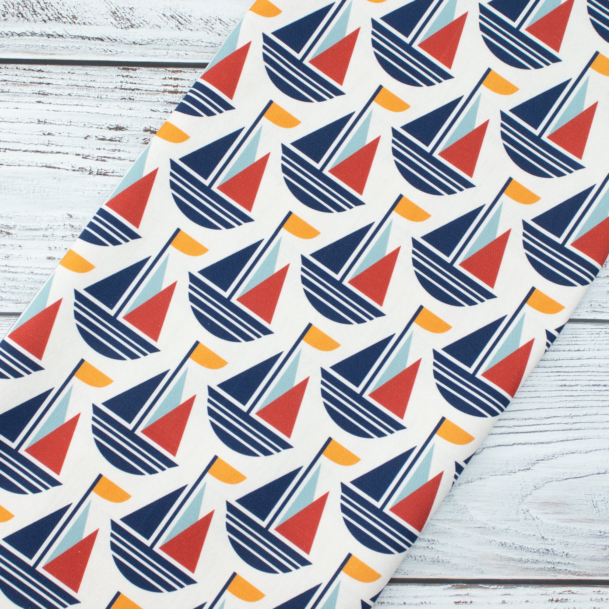 Cloud9 Fabrics - Ocean Motion Canvas - 2278-51 Nautical Sails - by RouCouCou