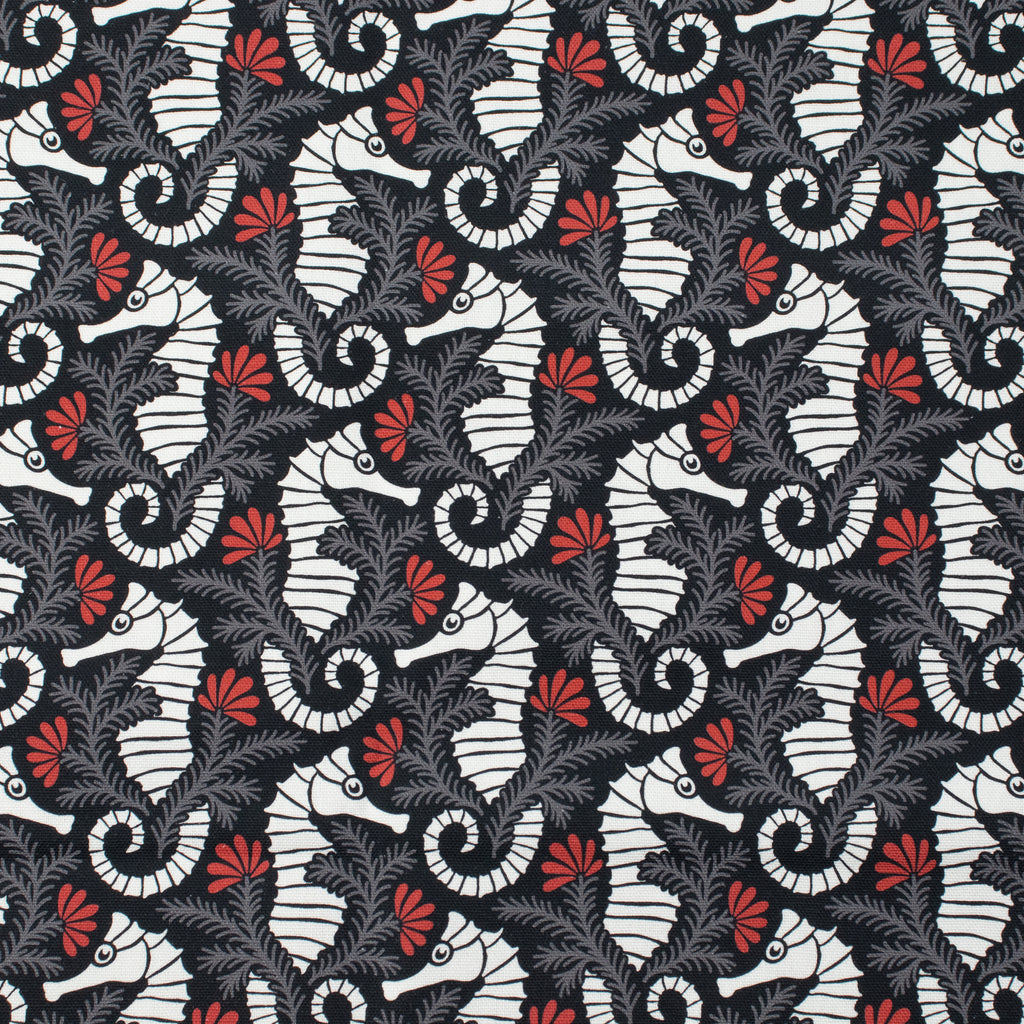 Cloud9 Fabrics - Ocean Motion Canvas - 2278-55 Seehorse Garden - by RouCouCou
