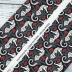 Cloud9 Fabrics - Ocean Motion Canvas - 2278-55 Seehorse Garden - by RouCouCou