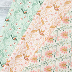 Cloud9 Fabrics - Vintage Charm - Birdie turquoise - Dots & Glory