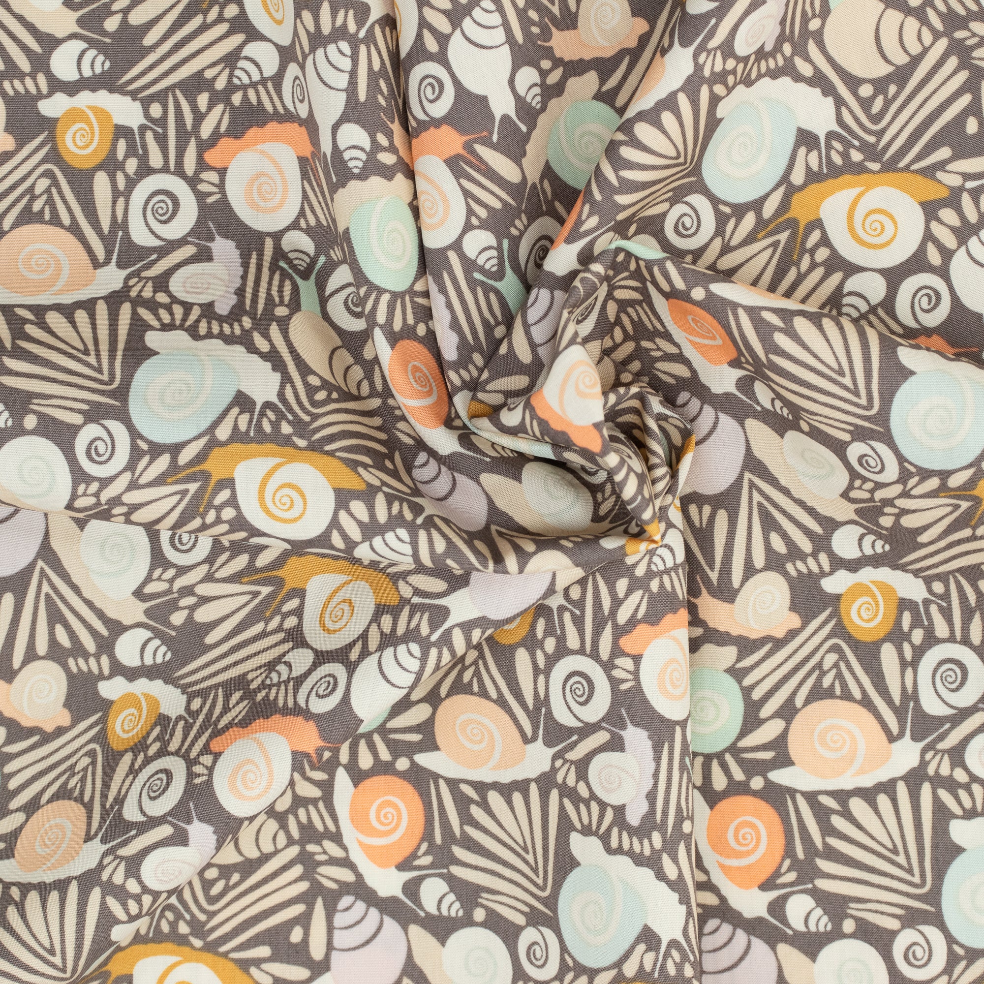 Art Gallery Fabrics - Slow Summer - Snails Driftwood - Suzy Quilts