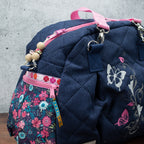 Kugeltasche – praktische Universaltasche mit Blütenstickerei