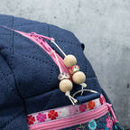 Kugeltasche – praktische Universaltasche mit Blütenstickerei
