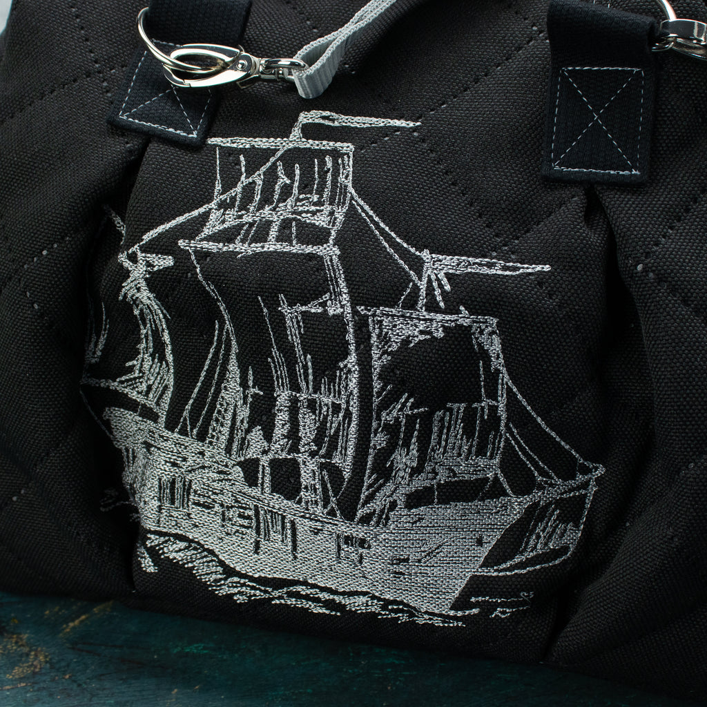 Kugeltasche – praktische Universaltasche mit maritimer Stickerei